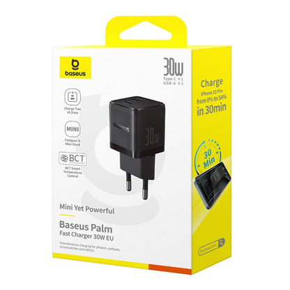 Baseus Palm 30W USB-C USB-A Wall Charger - Black_5