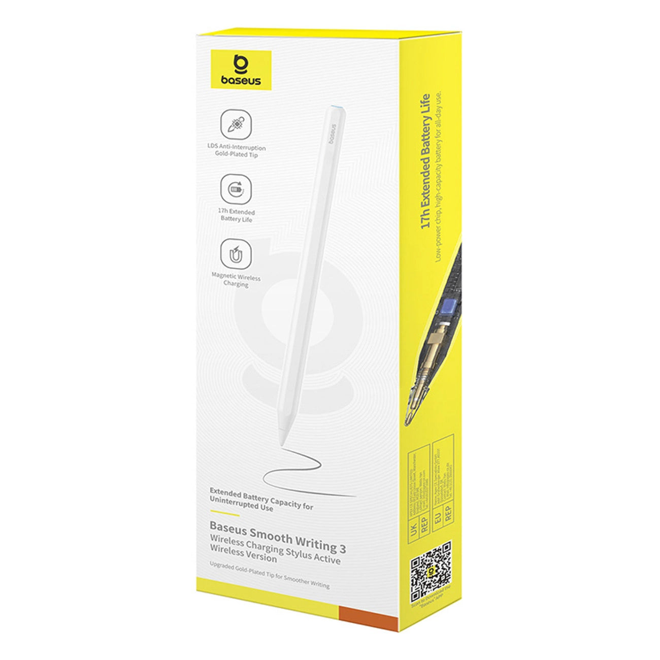 Baseus Smooth Writing 3 Active Stylus Wirelessly Charged Stylus - White_3