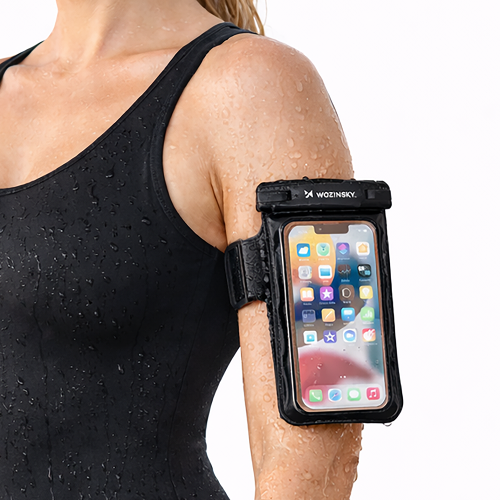 Wozinsky WWE-01 waterproof case with PVC armband - black_0