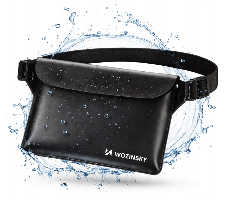 Wozinsky WWS-01 Waterproof PVC Waist Bag - Black_7