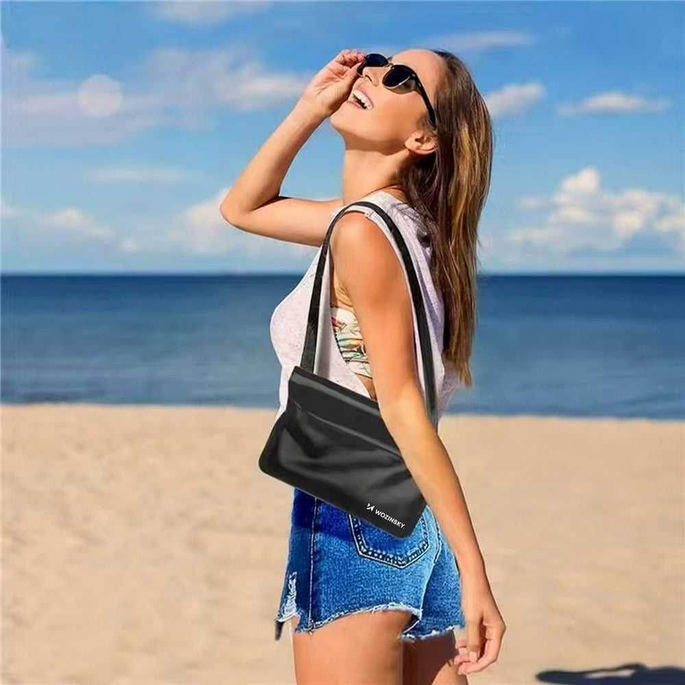 Wozinsky WWS-01 Waterproof PVC Waist Bag - Black_2
