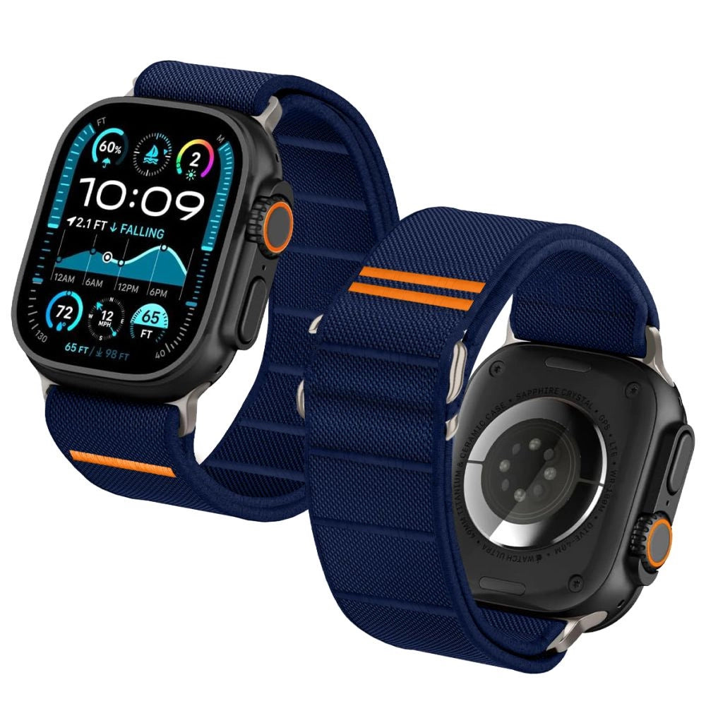 Tech-Protect Nylon Slip Strap for Apple Watch 44 / 45 / 46 / 49 mm - Navy Blue_1