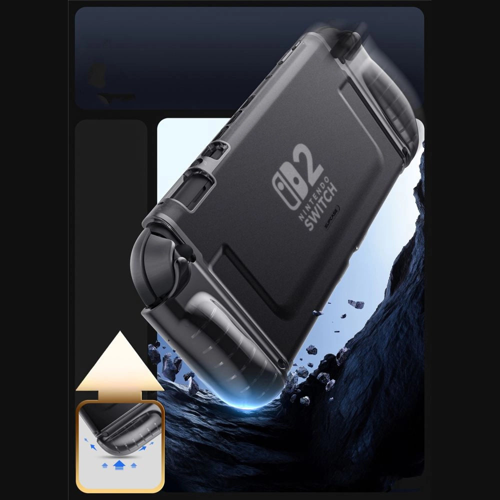 Supcase Crystal Case for Nintendo Switch 2 - Transparent Black_3