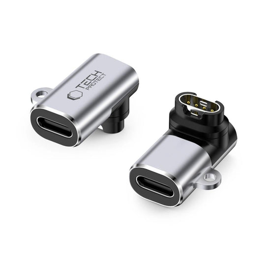 Tech-Protect Ultraboost USB-C Angle Adapter for Garmin Watch - Gray_0