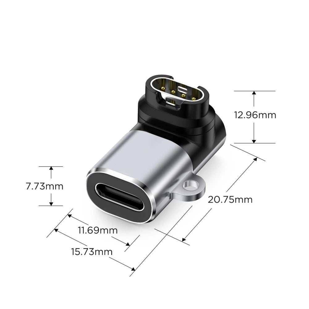 Tech-Protect Ultraboost USB-C Angle Adapter for Garmin Watch - Gray_3