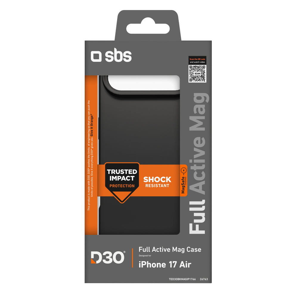 SBS Full Active Mag Case with D3O Technology for iPhone 17 Air - Black_1
