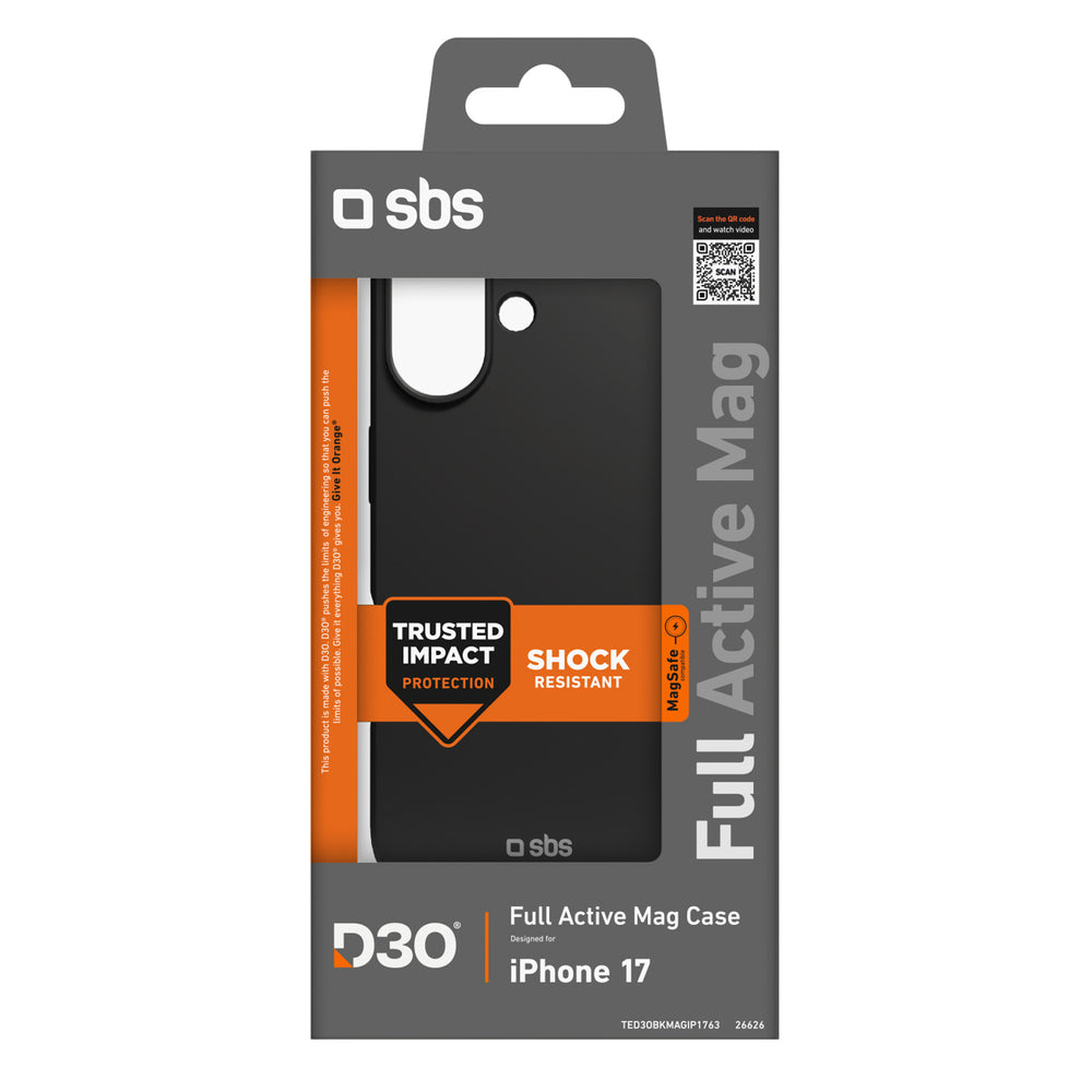SBS Full Active Mag Case with D3O Technology for iPhone 17 - Black_1