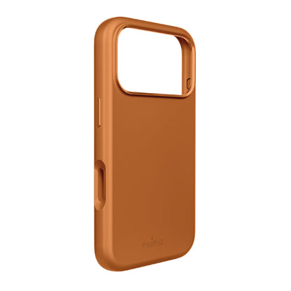 Pure Icon Mag Pro Liquid Silicone Case for iPhone 17 Pro, MagSafe Compatible, with Camera Protection and Aluminum Buttons - Orange_0