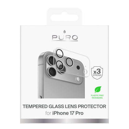 Puro Camera Standard tempered glass for iPhone 17 Pro for camera island and lenses_1