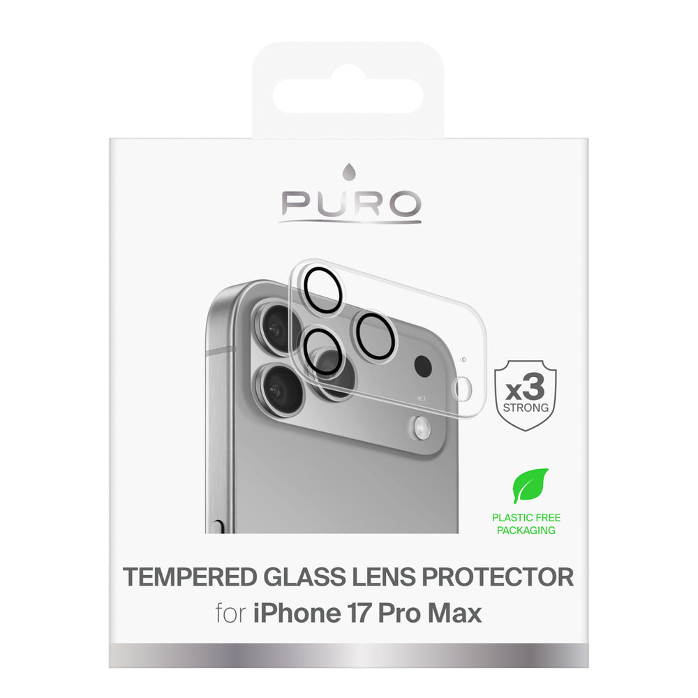Puro Camera Standard Tempered Glass for iPhone 17 Pro Max for Camera Island and Lenses_1