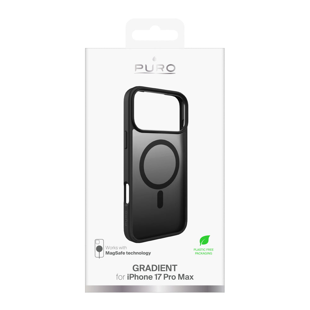 Puro Gradient TPU Case Compatible with MagSafe for iPhone 17 Pro Max - Black_1