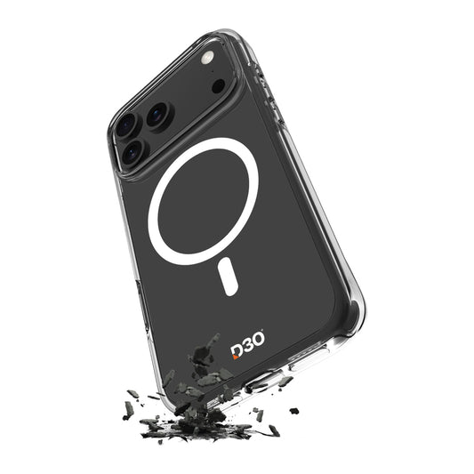 Puro Impact Clear D3O TPU+PC Case Compatible with MagSafe for iPhone 17 Pro - Transparent_0