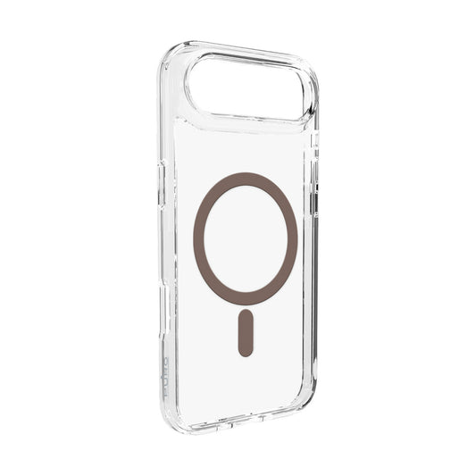 Puro Lite Mag TPU+PC Case Compatible with MagSafe for iPhone 17 Air - Transparent with Brown Ring_0