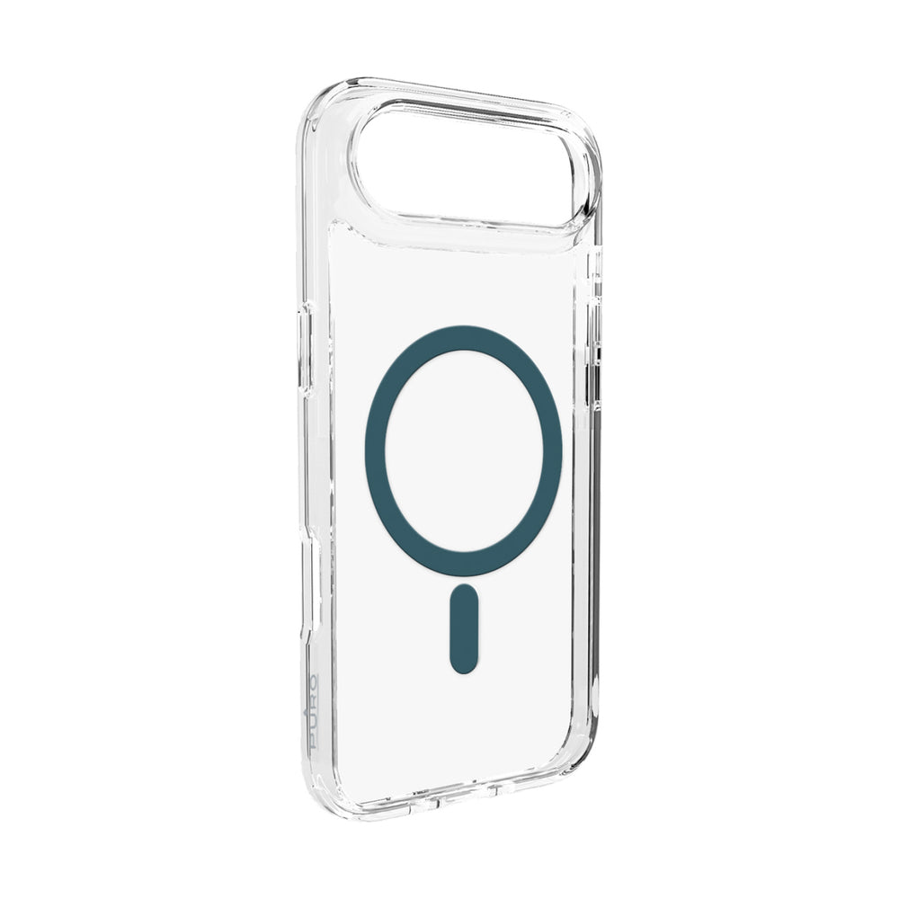 Puro Lite Mag TPU+PC Case Compatible with MagSafe for iPhone 17 Air - Transparent with Turquoise Ring_0