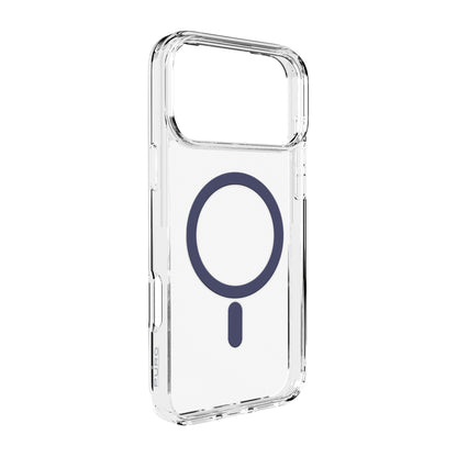Puro Lite Mag TPU+PC Case Compatible with MagSafe for iPhone 17 Pro Max - Transparent with Blue Ring_0