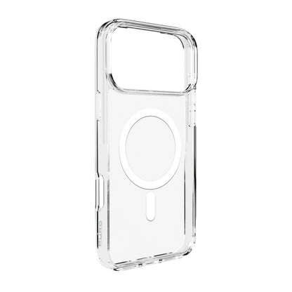 Puro Lite Mag TPU+PC Case Compatible with MagSafe for iPhone 17 Pro - Transparent with White Ring_0