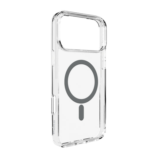 Puro Lite Mag TPU+PC Case Compatible with MagSafe for iPhone 17 Pro - Transparent with Gray Ring_0
