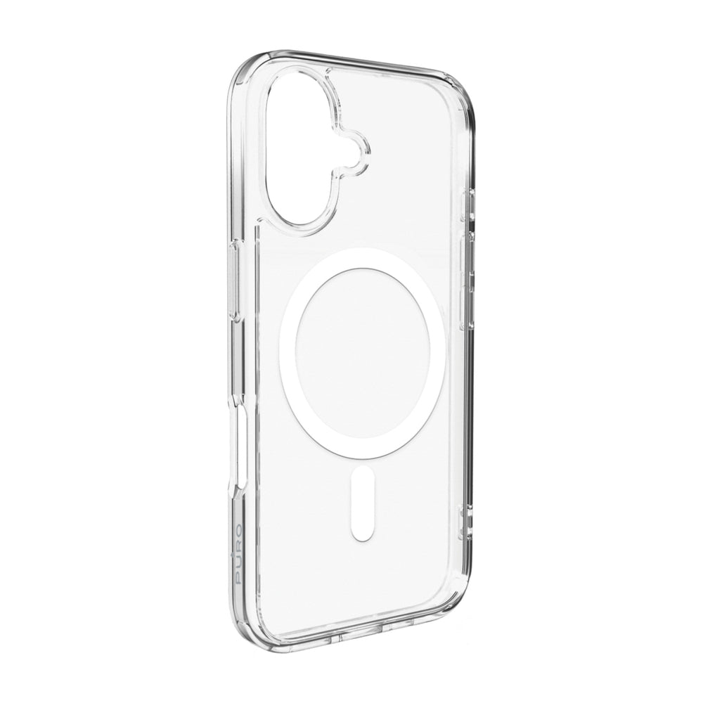 Puro Lite Mag TPU+PC Case Compatible with MagSafe for iPhone 17 - Transparent with White Ring_0