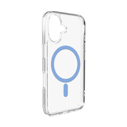 Puro Lite Mag TPU+PC Case Compatible with MagSafe for iPhone 17 - Transparent with Blue Ring_0
