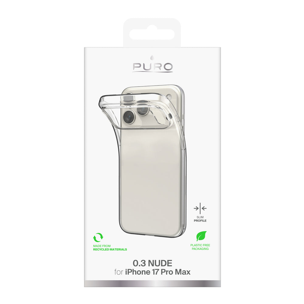 Puro 0.3 Nude Ultra-Slim TPU Case for iPhone 17 Pro Max - Transparent_1