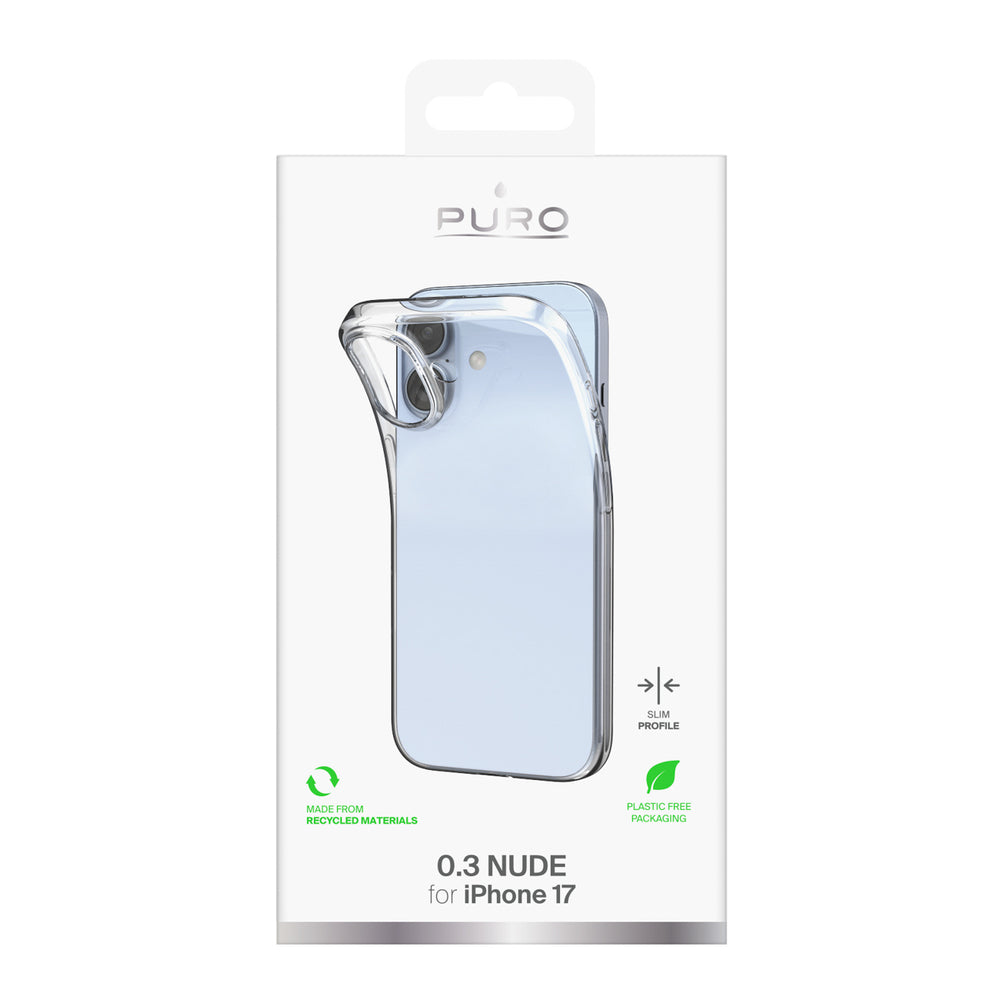 Puro 0.3 Nude Ultra-Slim TPU Case for iPhone 17 - Transparent_1