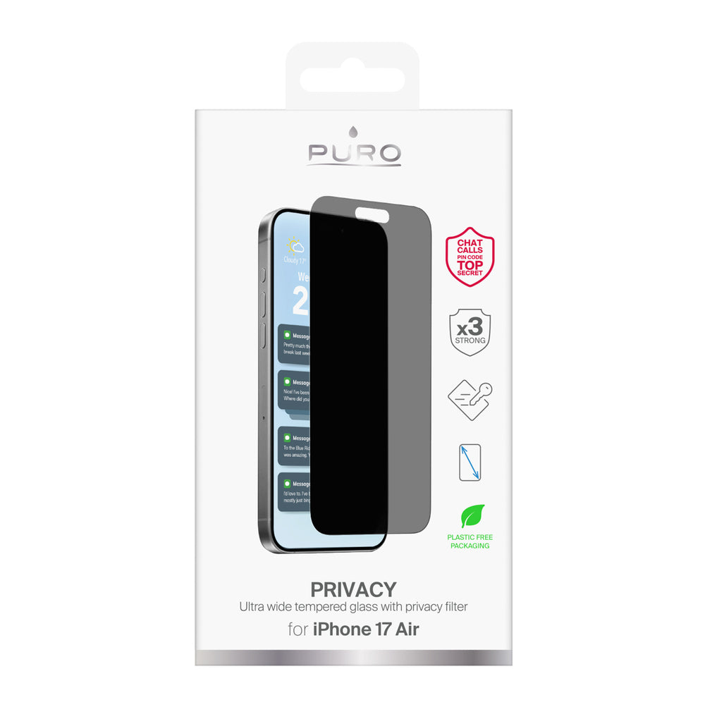 Puro Privacy tempered glass for iPhone 17 Air_1