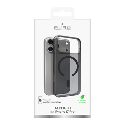 Puro Daylight Magsafe Compatible Silicone Case for iPhone 17 Pro - Translucent Black_1