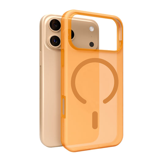 Puro Daylight Magsafe Compatible Silicone Case for iPhone 17 Pro - Translucent Orange_0