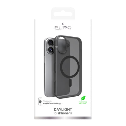 Puro Daylight Magsafe Compatible Silicone Case for iPhone 17 - Translucent Black_1