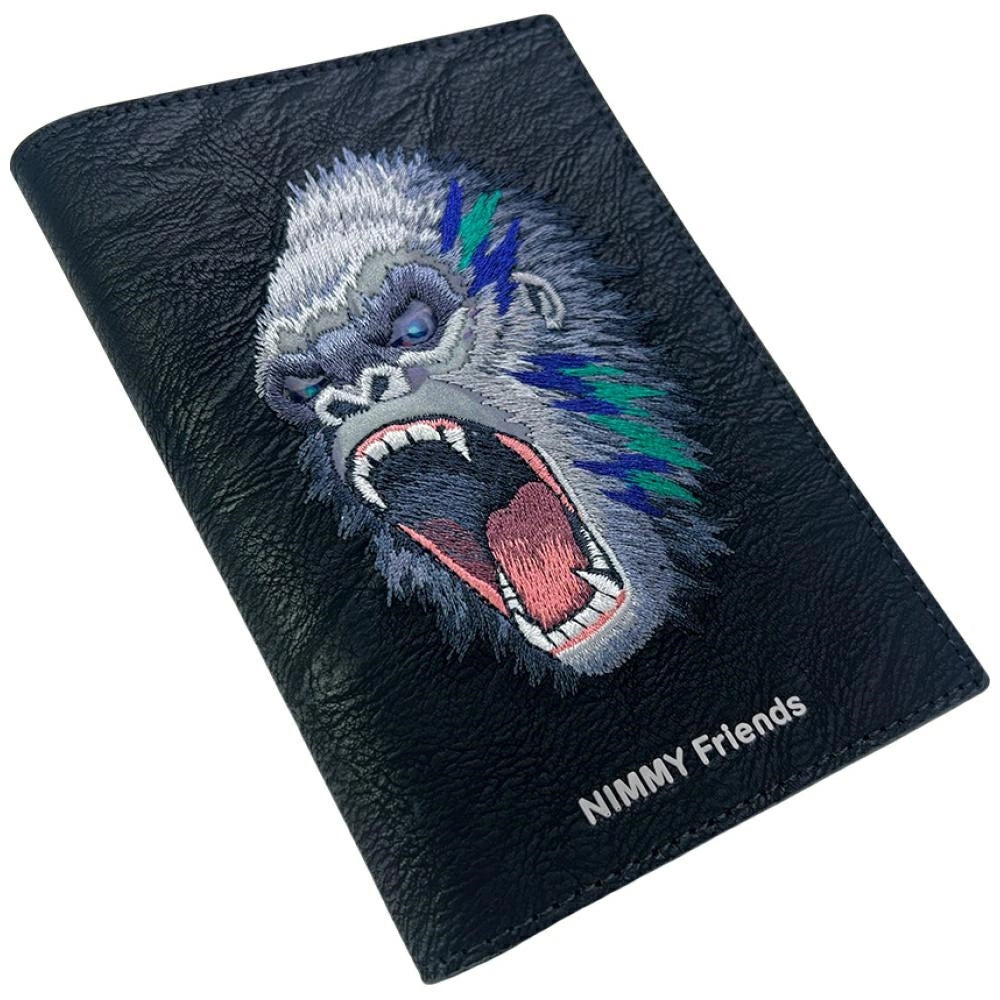 Nimmy Raptor Gorilla Passport/Wallet Case - Black_4