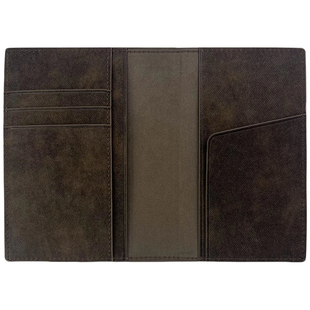 Nimmy Raptor Wolf Passport/Wallet Case - Brown_3