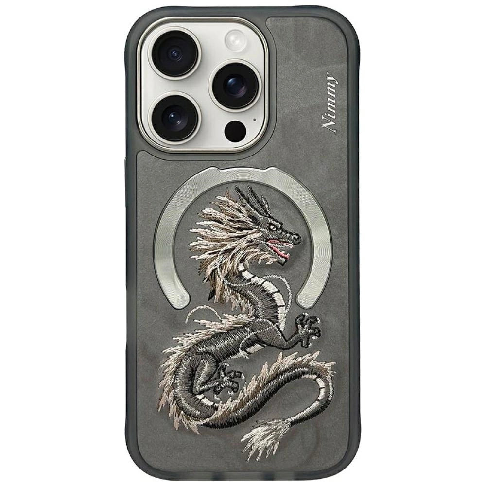 Nimmy Dragon MagSafe Case for iPhone 16 Pro Max - Gray_0