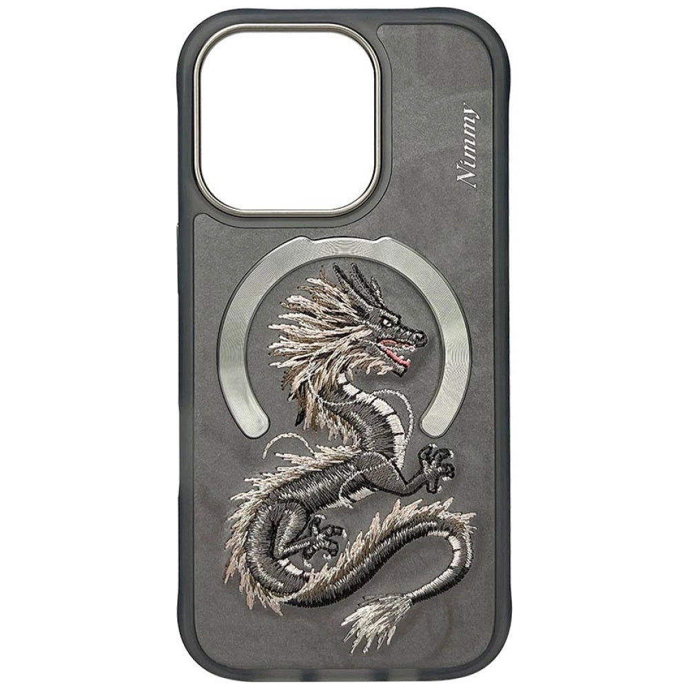 Nimmy Dragon MagSafe Case for iPhone 16 Pro Max - Gray_2