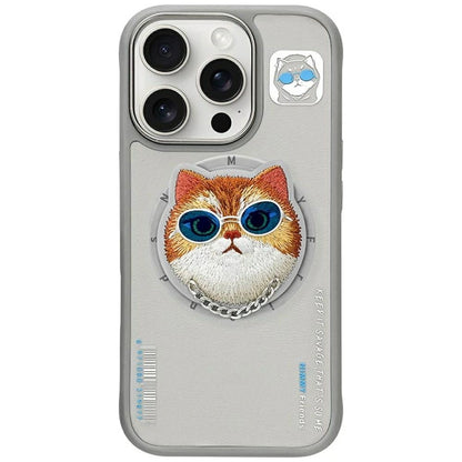 Nimmy Glasses Cool Cat MagSafe Case for iPhone 16 Pro Max - Gray_0
