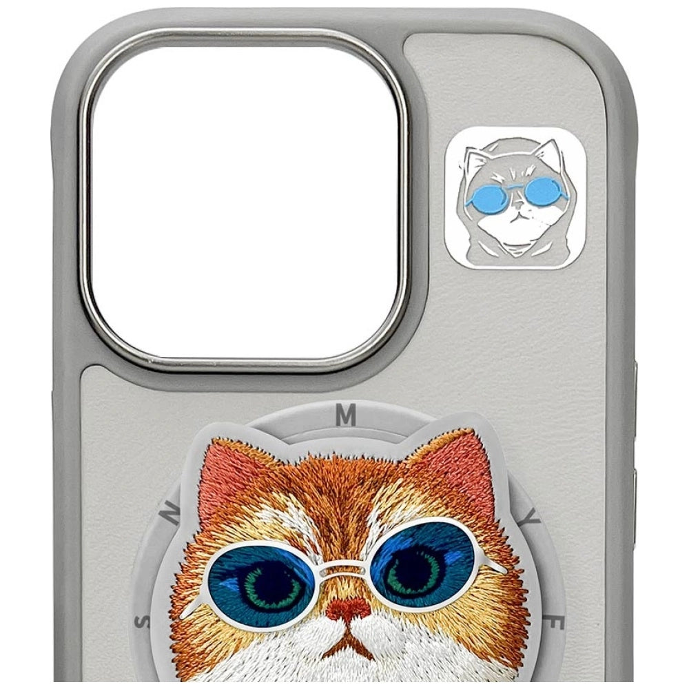Nimmy Glasses Cool Cat MagSafe Case for iPhone 16 Pro Max - Gray_6