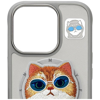 Nimmy Glasses Cool Cat MagSafe Case for iPhone 16 Pro Max - Gray_6