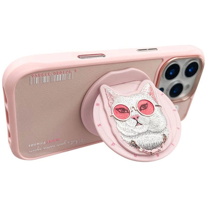 Nimmy Glasses Cool Cat MagSafe Case for iPhone 16 Pro - Pink_3