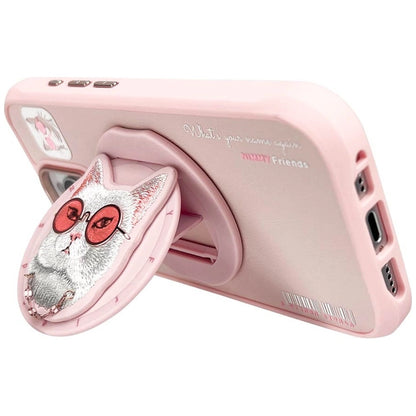 Nimmy Glasses Cool Cat MagSafe Case for iPhone 16 Pro - Pink_4