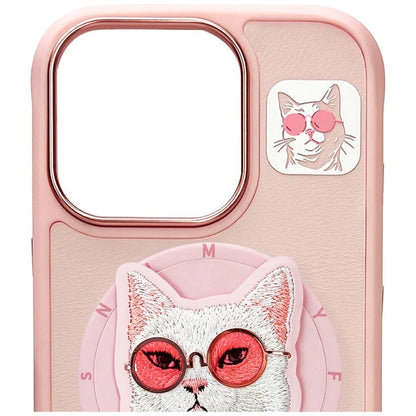 Nimmy Glasses Cool Cat MagSafe Case for iPhone 16 Pro - Pink_6