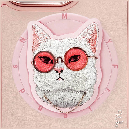 Nimmy Glasses Cool Cat MagSafe Case for iPhone 16 Pro - Pink_7
