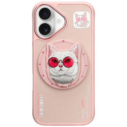 Nimmy Glasses Cool Cat MagSafe Case for iPhone 16 - Pink_0