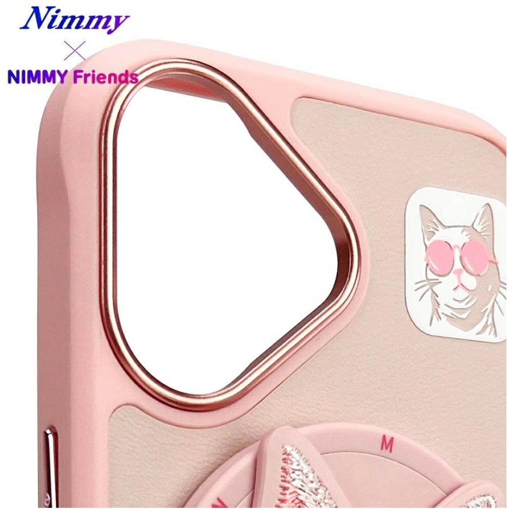 Nimmy Glasses Cool Cat MagSafe Case for iPhone 16 - Pink_9