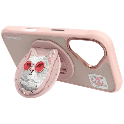 Nimmy Glasses Cool Cat MagSafe Case for iPhone 16 - Pink_13