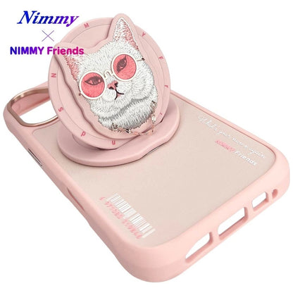 Nimmy Glasses Cool Cat MagSafe Case for iPhone 16 - Pink_14