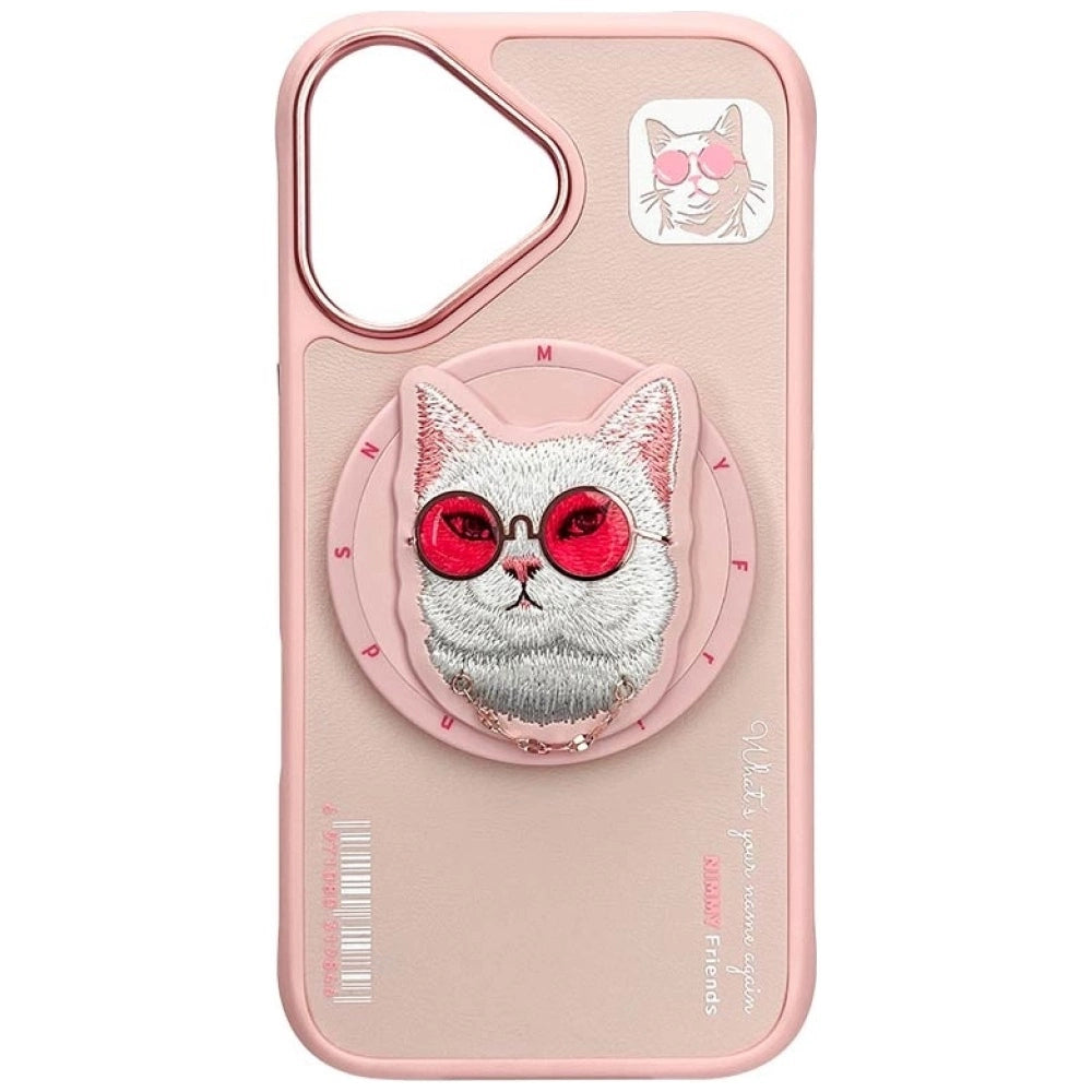 Nimmy Glasses Cool Cat MagSafe Case for iPhone 16 - Pink_1