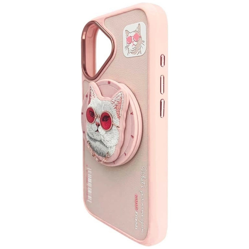 Nimmy Glasses Cool Cat MagSafe Case for iPhone 16 - Pink_3