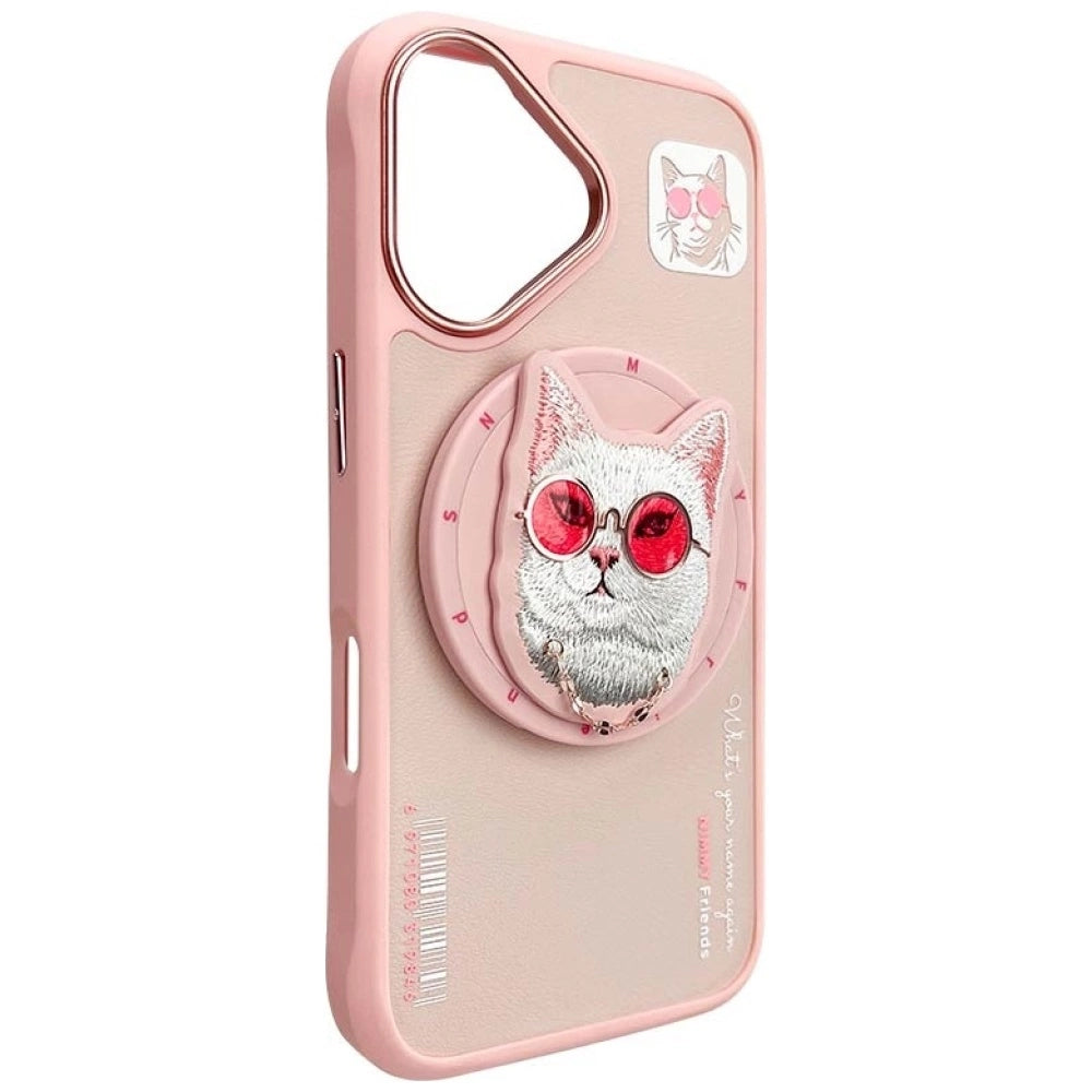 Nimmy Glasses Cool Cat MagSafe Case for iPhone 16 - Pink_4