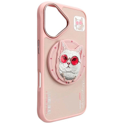 Nimmy Glasses Cool Cat MagSafe Case for iPhone 16 - Pink_4