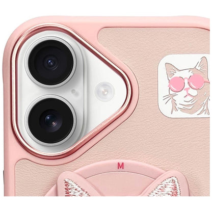Nimmy Glasses Cool Cat MagSafe Case for iPhone 16 - Pink_5