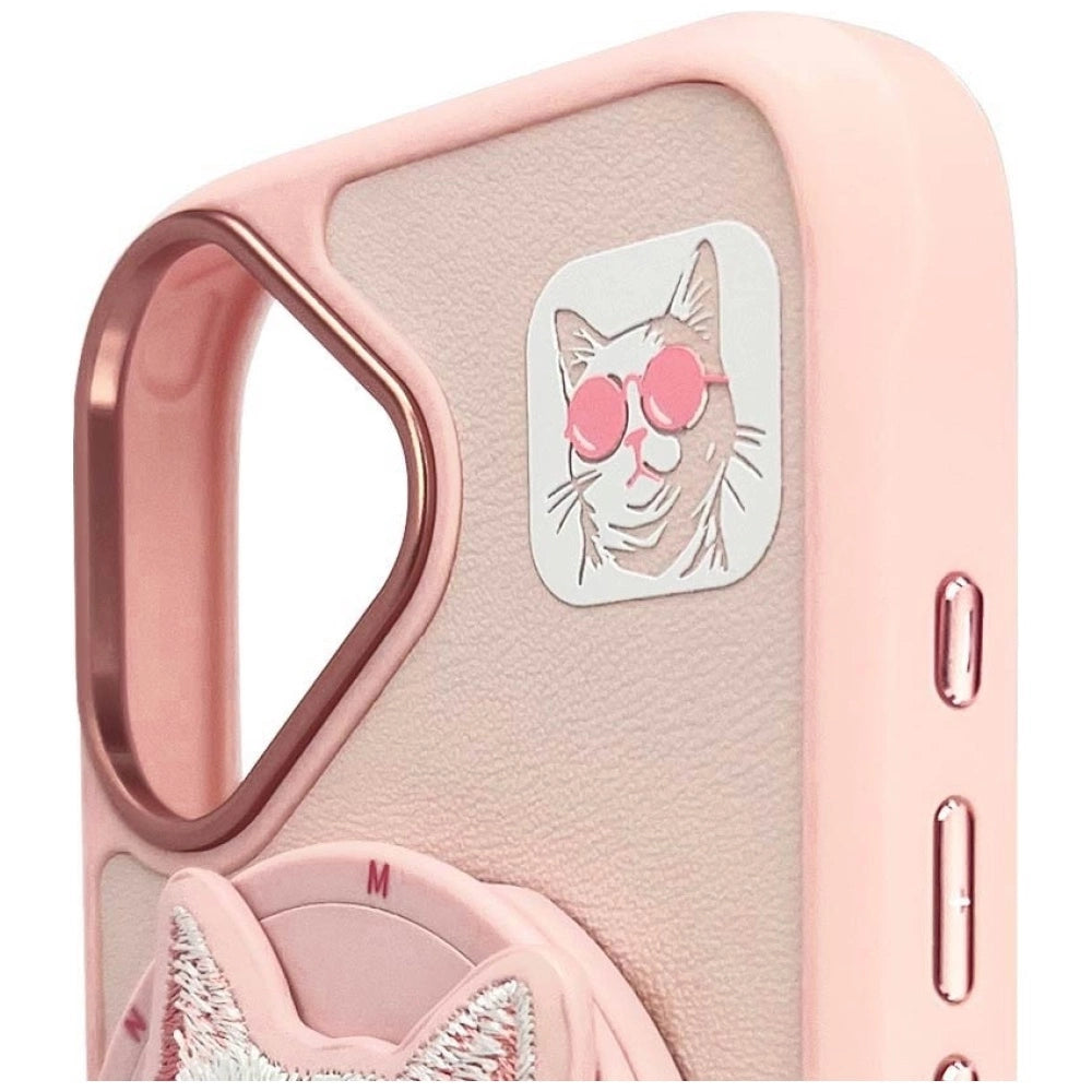Nimmy Glasses Cool Cat MagSafe Case for iPhone 16 - Pink_8